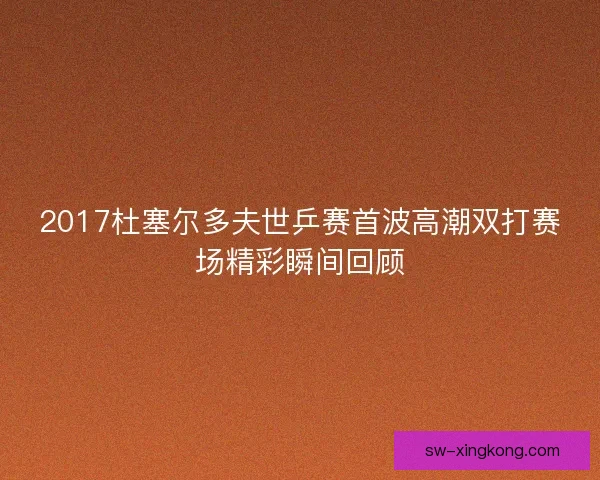 2017杜塞尔多夫世乒赛首波高潮双打赛场精彩瞬间回顾